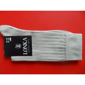 Pánské ponožky D3REBEKA- pánské ponožky LONKA béžové 43-45 (29-30) (společenské ponožky z bavlny)