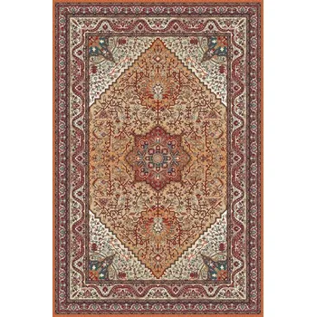 Koberec Kusový koberec vlněný Agnella Isfahan Aretuza Bordo Béžový Rozměr: 133x180 cm