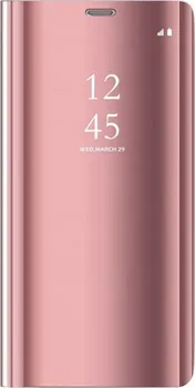 Pouzdro na mobilní telefon Forcell Clear View pro Xiaomi Redmi Note 9T 5G růžové