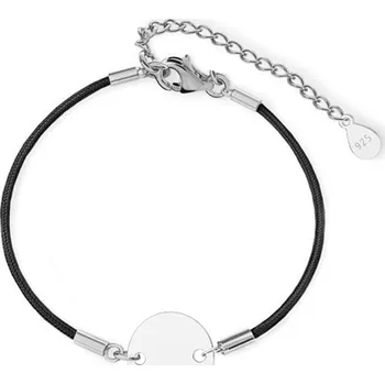 Náramek NUBIS® Stříbrný náramek s kulatou destičkou - SX006-K