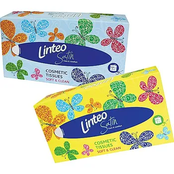 Papírový kapesník Kosmetické kapesníčky 2vr., 100 ks Linteo Satin, KARTON 21ks