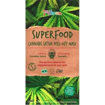 Pleťová maska 7th Heaven Superfood slupovací maska Cannabis,10 ml