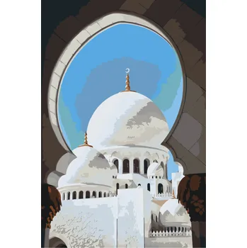 Malování podle čísel - Mešita Velikost: 40x60cm, Rámování: Pouze srolované plátno