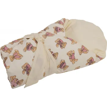 Zavinovačka JAN peří Péřová zavinovačka "Dráček" medvídek ve svetru - Péřová zavinovačka "Dráček" 80x80 cm medvídek ve svetru vnitřek + potah