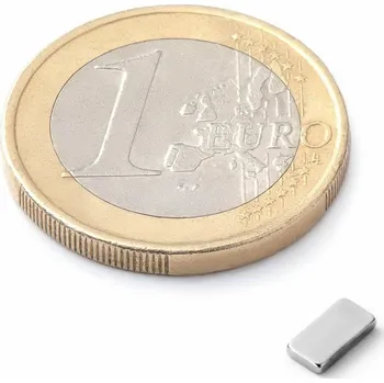 Dekorativní magnet SOLLAU Neodymový magnet hranol 6x3x1 mm, 48H, poniklovaný