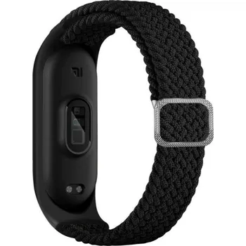 Příslušenství k chytrým hodinkám eses Tkaný elastický řemínek pro Xiaomi Mi Band 3, 4, 5 a 6 - Černý