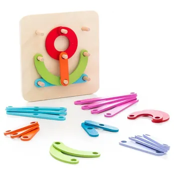 Dřevěná hračka InnovaGoods Koogame pro výrobu písmen a čísel 27 dílků