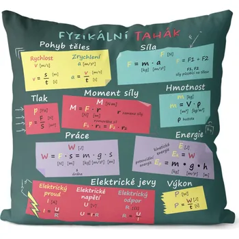 Dekorativní polštářek Polštářek Fyzika (Velikost: 40 x 40 cm)