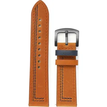 Ostatní příslušenství k chytrým hodinkám eses Kožený řemínek - Hnědý s tmavě modrým vzorem, 18 mm