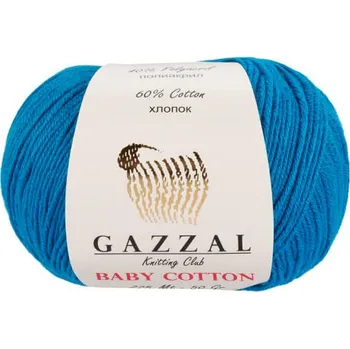 Příze Příze Baby Cotton Gazzal 3428 tmavá tyrkysová Gazzal