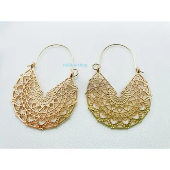 Náušnice Etno zdobené náušnice ORIENT č.03 - Zlatá