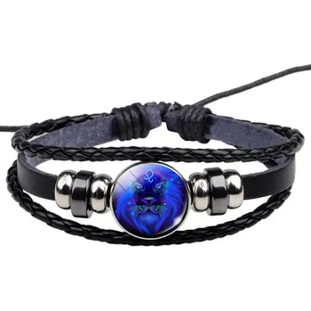 Náramek RiverSperky. Kožený náramek ze symboly zvěrokruhu.Kuz201901 232767