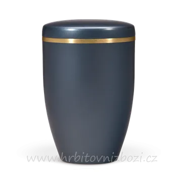 Smuteční dekorace Ocelová urna modrá perleť