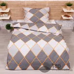 Luxusní RANFORCE Bavlněné povlečení 140x200+70x90 Káry tmavě šedé