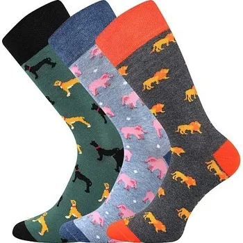 Pánské ponožky WOODOO barevné ponožky Lonka - PSI (Lonka ponožky Woodoo mix F1)