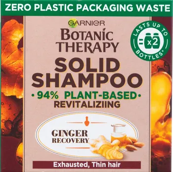 šampón Garnier Botanic Therapy Ginger Recovery Solid Shampoo revitalizační tuhý šampon pro slabé vlasy 60 g