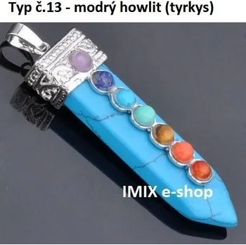 Přívěsek Velký čakrový přívěšek / kyvadlo z polodrahokamu - Typ č.13