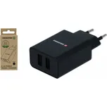 SWISSTEN Síťový adaptér Smart IC 2x USB 2,1A power, černý (ECO BALENÍ)