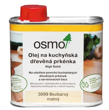 Olej na dřevo OSMO Color Olej na kuchyňská dřevěná prkénka bezbarvý matný 0,5 l