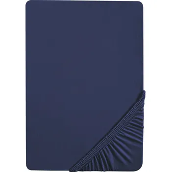 Prostěradlo Biberna Žerzejové napínací prostěradlo (námořnická modrá, 180-200 x 200 cm)