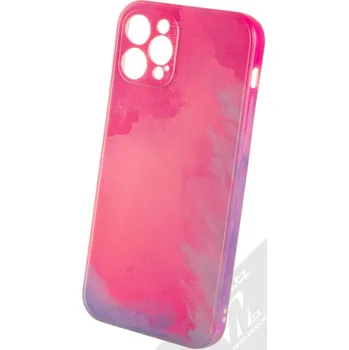 Pouzdro na mobilní telefon 1Mcz Trendy Olejomalba Skinny TPU ochranný kryt pro Apple iPhone 12 Pro růžová fialová (pink violet)