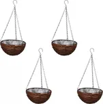 vidaXL Závěsné proutěné košíky na…