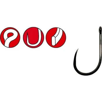 Rybářský háček Gamakatsu - Háčky Power carp ring eye barbless, vel. 18, bal. 10ks, NS black - VÝPRODEJ