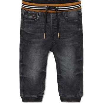 MAYORAL chlapecké kalhoty na tkaničku černý denim - 80 cm