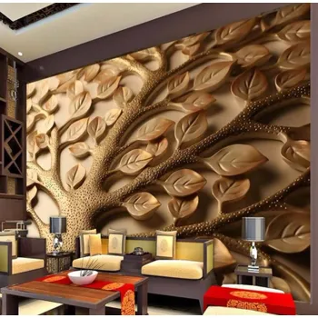 Fototapeta Solution Media 3D tapeta - Zlatý strom života MU748 3 - 3D Relief - Vliesová tapeta - 320g/m2