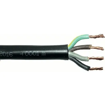 elektrický kabel Silový kabel H05 RR-F 4x1,5 (CGSG) černý, metrážové zboží