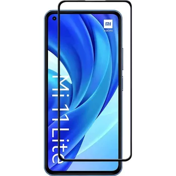 3x Picasee 3D tvrzené sklo s rámečkem pro Xiaomi Mi 11 Lite - černé - 2+1 zdarma