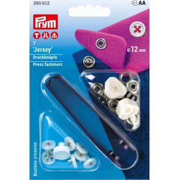 Prym Knoflík stiskací JERSEY 12 mm s příslušenstvím, 7 ks červená