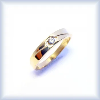 Prsten žluté zlato 56