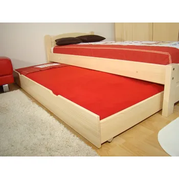 dřevěná výsuvná PŘISTÝLKA pod postel (přistýlka s laťovým roštem)