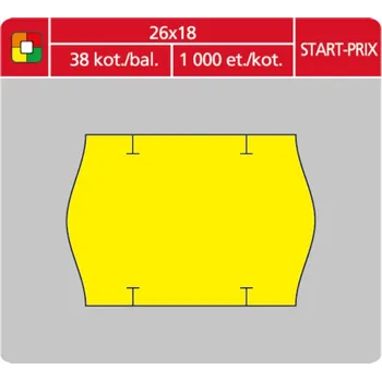 Speciální papír Coveris Start-prix - etikety cenové 26 x 18 mm, žluté