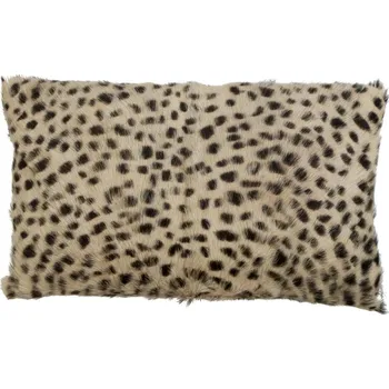 Dekorativní polštářek Obdélníkový polštář Leopard z kozí kůže - 50*30*10cm