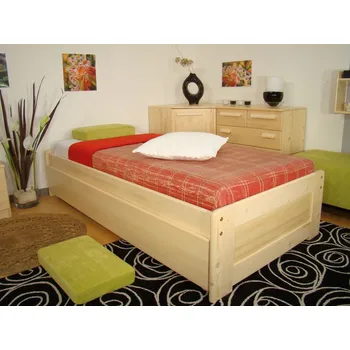 Postel dřevěná rozkládací válenda masiv DUO NR+NR (jednolůžko s výsuvným mechanismem)