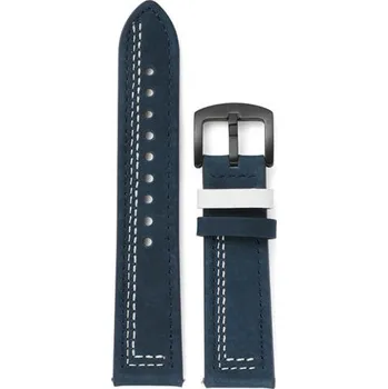 Ostatní příslušenství k chytrým hodinkám eses Kožený řemínek - Modrý s bílým vzorem, 22 mm