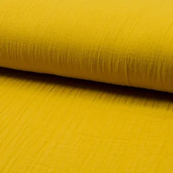 Mušelín/dvojitá gázovina pampeliškově žlutá, š.140