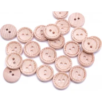 Knoflík Knoflík dřevěný handmade 2524 vel.24 - 15,2mm (10ks/bal.)