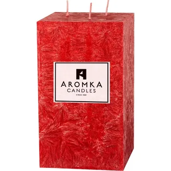 Svíčka Přírodní vonná svíčka palmová - AROMKA - Hranol velký - průměr 9,1cm, výška 16 cm Vůně: Vánoční punč