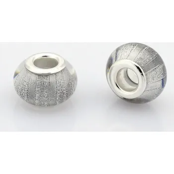 Korálek Korálek akryl perleť stříbrný - TOPBEADS