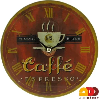 Hodiny Hodiny "Caffé" Ø 17 cm (Dřevěné stojací hodiny Káva)