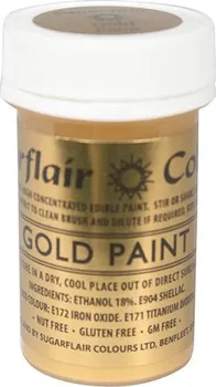 Potravinářské barvivo Sugarflair Gold Paint 20 g