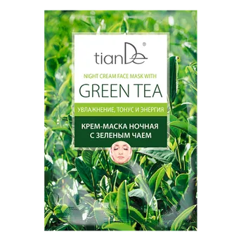 Pleťová maska tianDe Noční krémová maska Zelený čaj 18 g 
