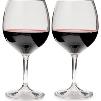 Kempingové nádobí Plastové skládací sklenky na víno GSI Outdoors Nesting Red Wine Glass Set