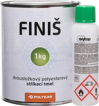 Tmel Polykar Finiš dvousložkový polyesterový tmel 1 kg + tužidlo