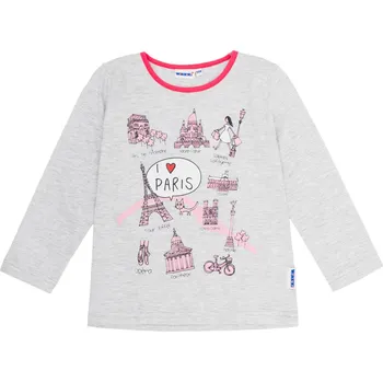 Chlapecké tričko Dívčí triko - Winkiki WKG 01714, světle šedá Barva: Světle šedý melír, Velikost: 104