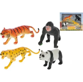 Figurka M.T. Zvířátka safari 8-15 cm 4ks v krabičce