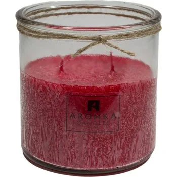 Svíčka Přírodní vonná svíčka palmová - AROMKA - Recyklované sklo, 500 ml Vůně: Vánoční punč